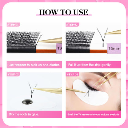 Triple Tips YY Shaped Eyelash