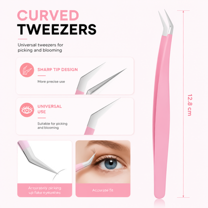 Color Beauty Salon Eyelash Tweezers
