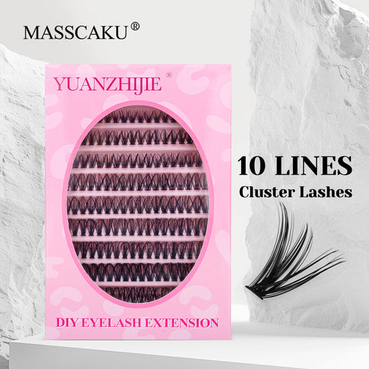 10 Lines Home DlY Clusters Lash Extention #60