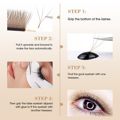 Brown 3D W Shaped Eyelash
