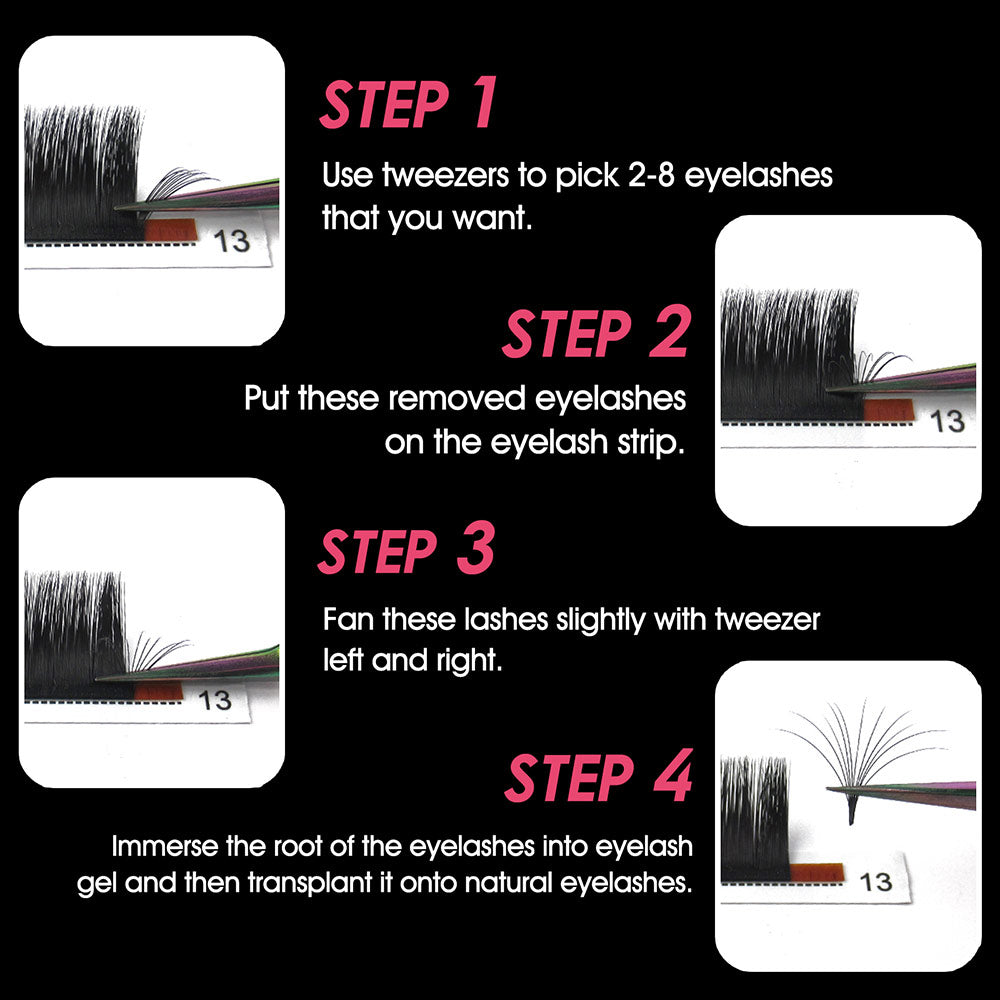Camellia Easy Fanning Blooming Eyelashes 0.10mm Thickness