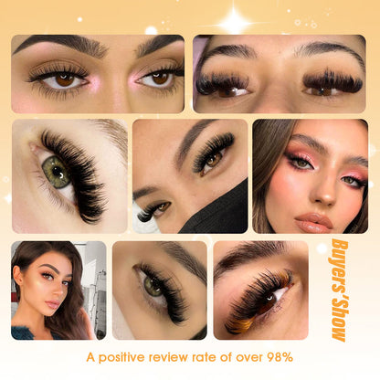 Premade Fans Short Stem Lashes 4D