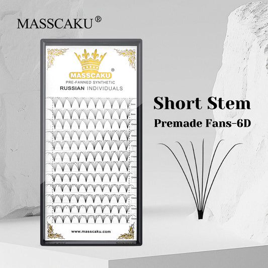 Premade Fans Short Stem Lashes 6D