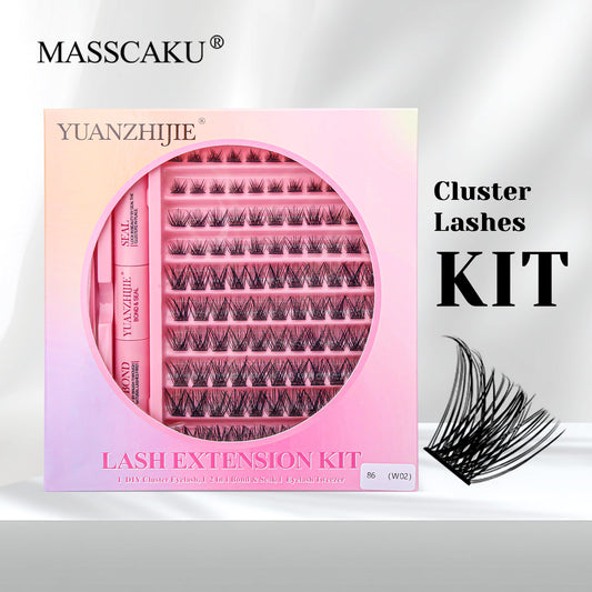 10 Lines Home DlY Clusters Lash Kit #86