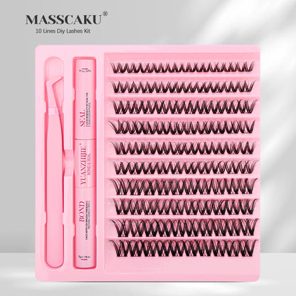 10 Lines Home DlY Clusters Lash Kit #87