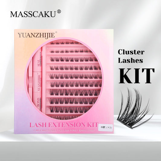 10 Lines Home DlY Clusters Lash Kit #88