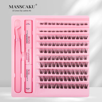 10 Lines Home DlY Clusters Lash Kit #88