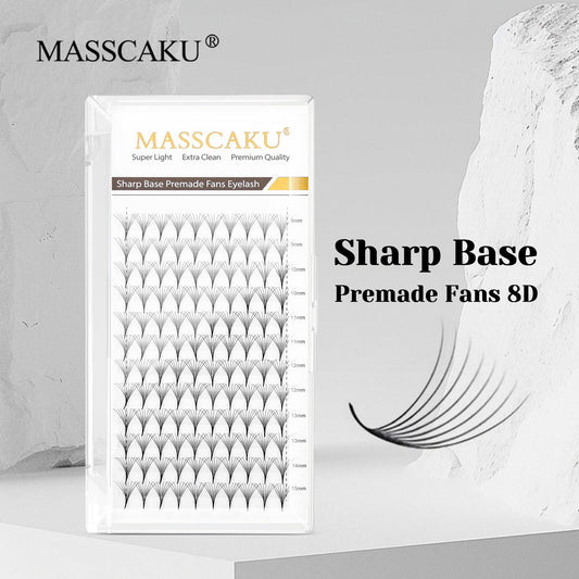 Sharp Base Premade Fans Eyelash 8D