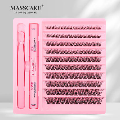 10 Lines Home DlY Clusters Lash Kit #90