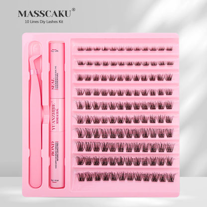 10 Lines Home DlY Clusters Lash Kit #98