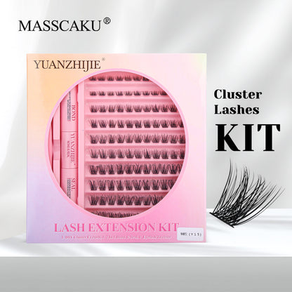 10 Lines Home DlY Clusters Lash Kit #98