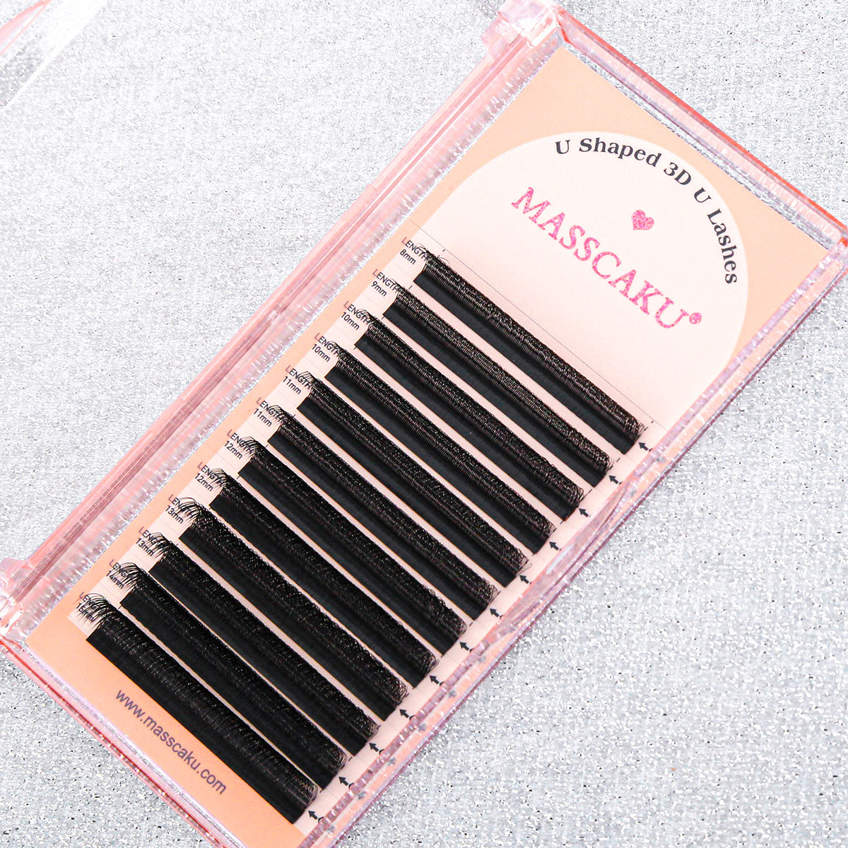 رموش بنية 5D على شكل حرف W 