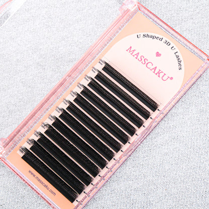 رموش بنية 5D على شكل حرف W 