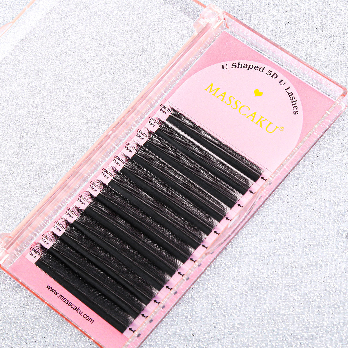 رموش بنية 5D على شكل حرف W 