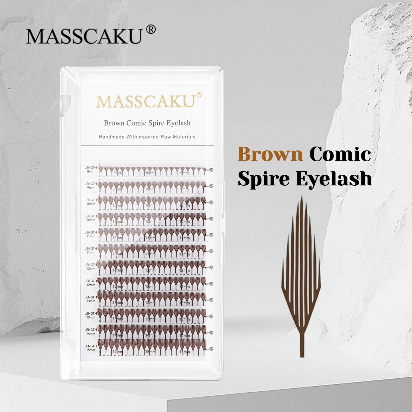 Brown Comic Spire Eyelash