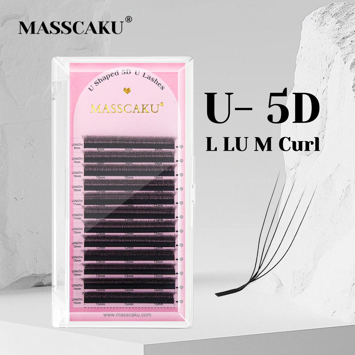 رموش بنية 5D على شكل حرف W 