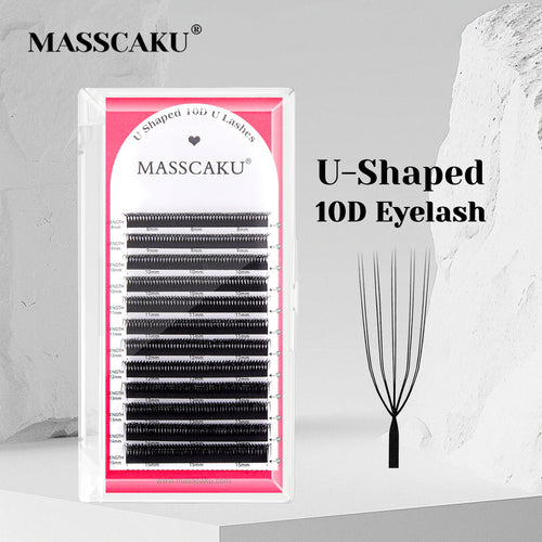 رموش بنية 5D على شكل حرف W 