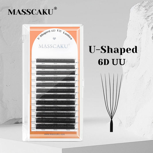 رموش بنية 5D على شكل حرف W 