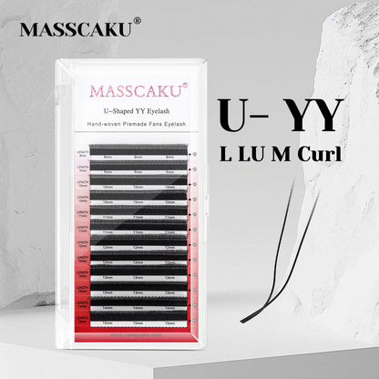 رموش بنية 5D على شكل حرف W 