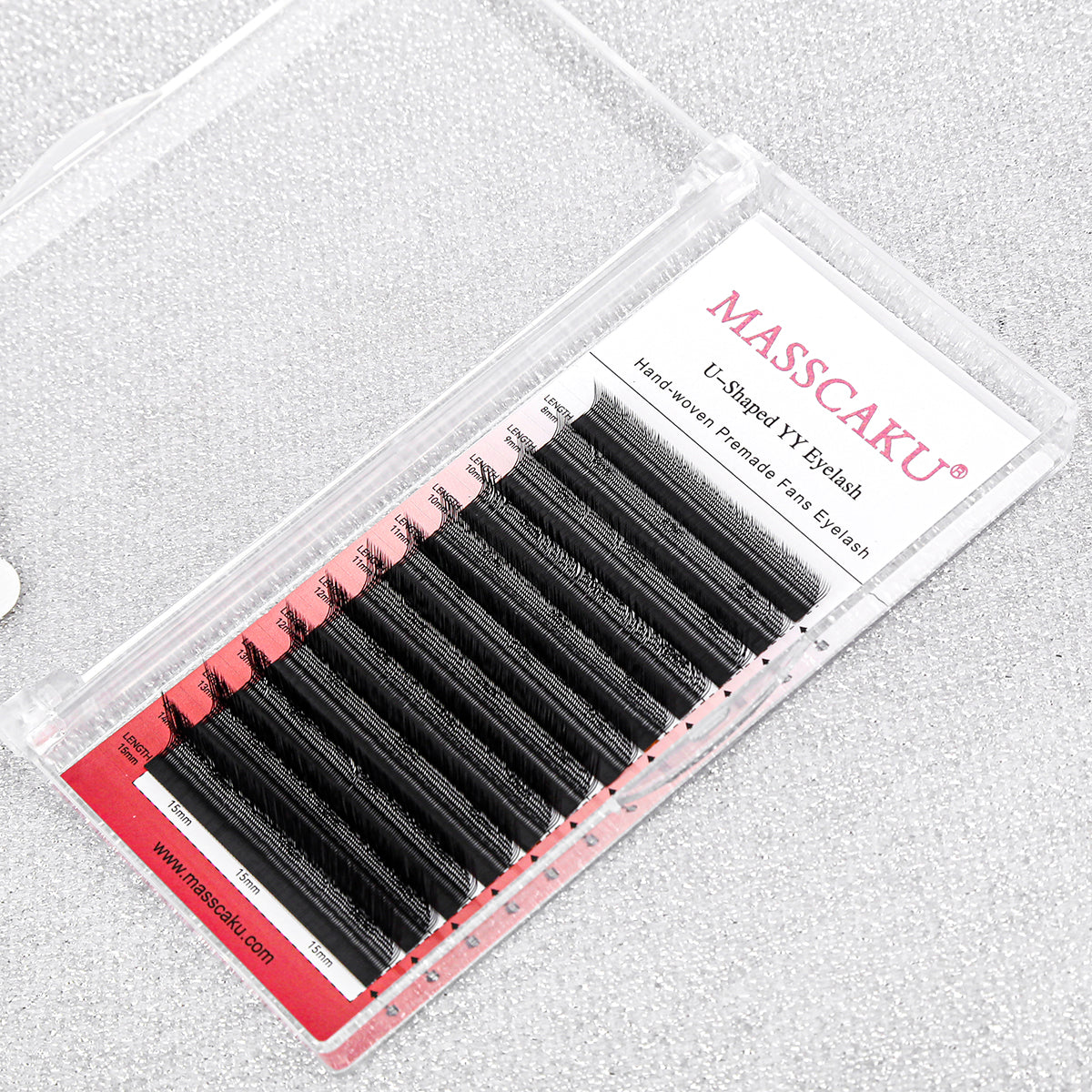 رموش بنية 5D على شكل حرف W 