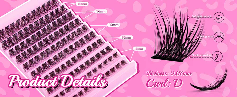 10 Rows DIY Cluster Eyelash Extension