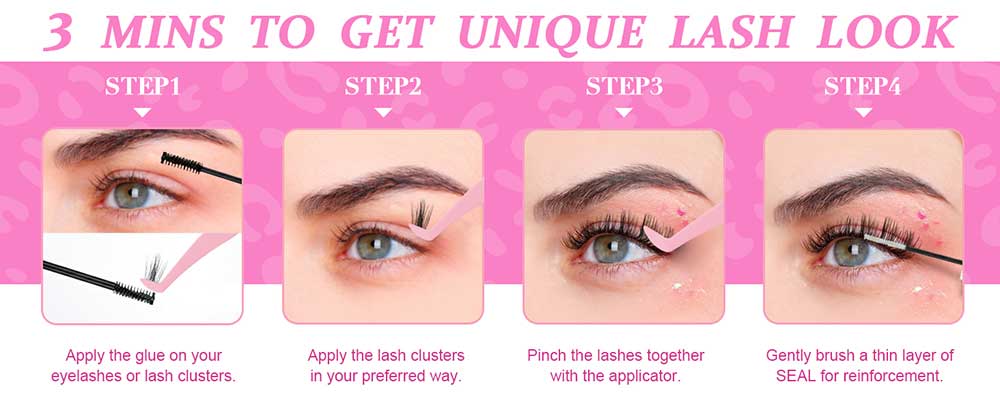 10 Rows DIY Cluster Eyelash Extension