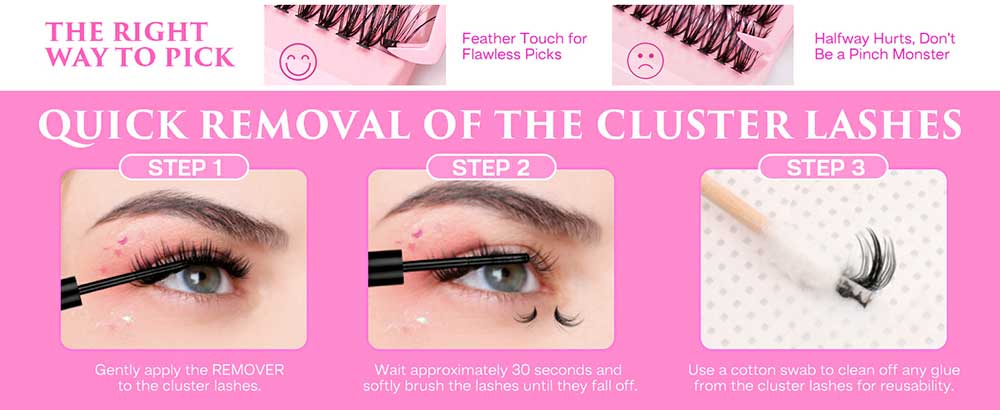 10 Rows DIY Cluster Eyelash Extension