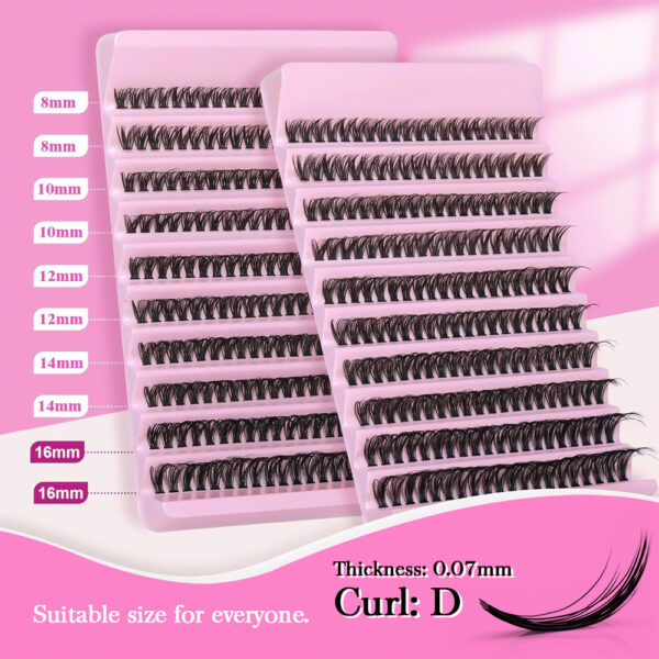 10 Rows DIY Cluster Eyelash Extension