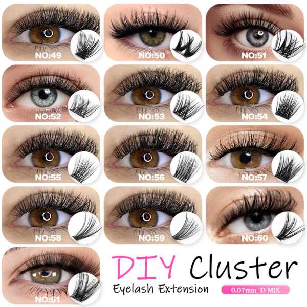 10 Rows DIY Cluster Eyelash Extension