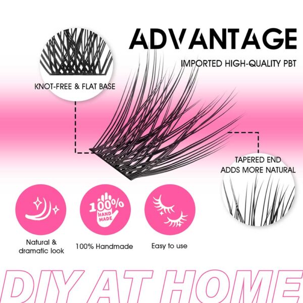 12 Big Rows DIY Cluster Eyelash Extension