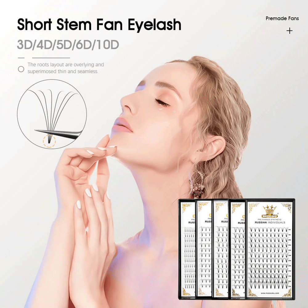 Premade Fans Short Stem Eyelash Extension