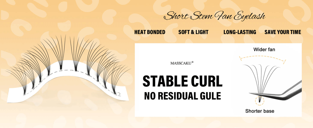 Premade Fans Short Stem Eyelash Extension