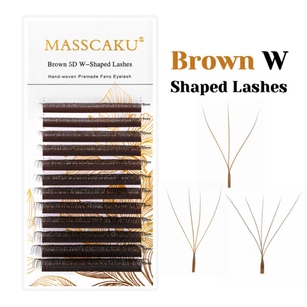 Brown 3D/4D/5D W Shaped Lashes