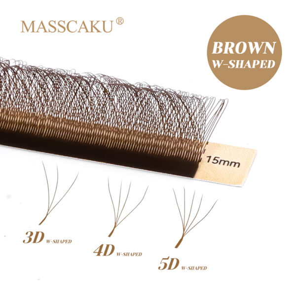 Brown 3D/4D/5D W Shaped Lashes - Image 2